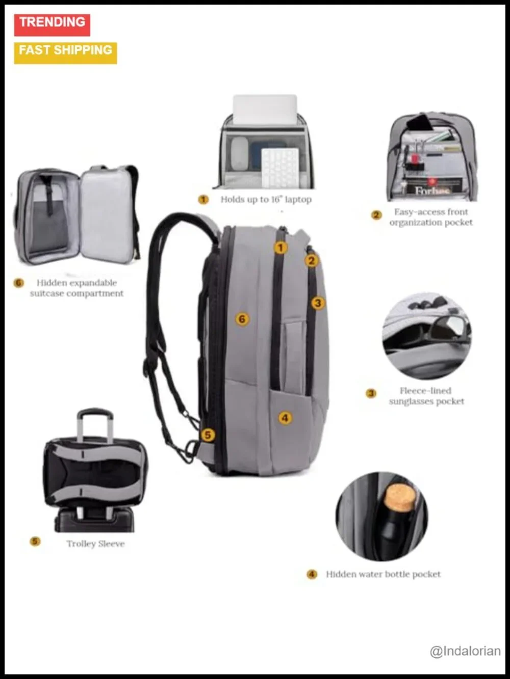 N/A versatile backpack
